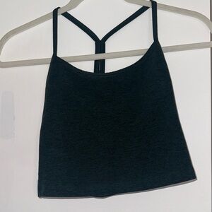 Dark green scrappy Beyond Yoga Women's Top